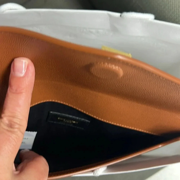 Saint Laurent Uptown Clutch Color Brick sold out color!!!! Worn 1x sold out!!!! - Picture 2 of 8